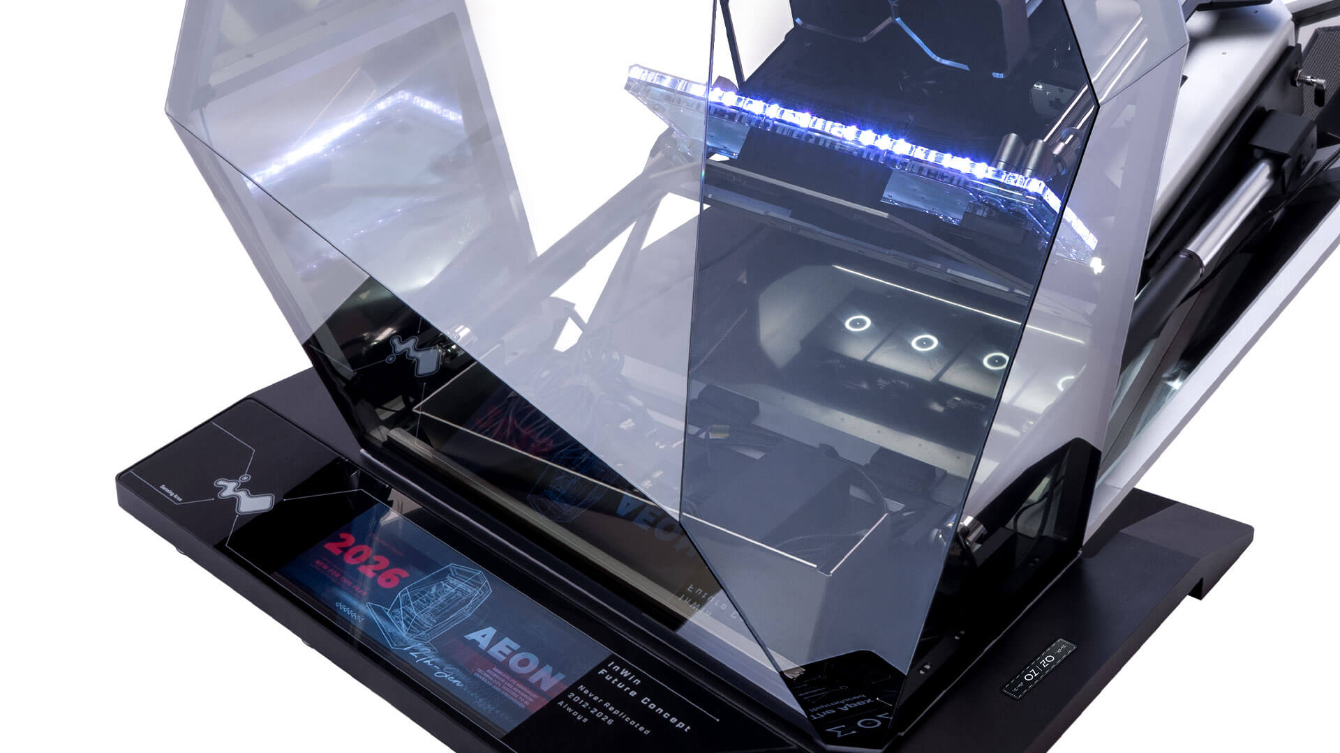 迎广 InWin AEON Signature 机箱采用五片 UV 粘接钢化玻璃打造无框玻璃结构