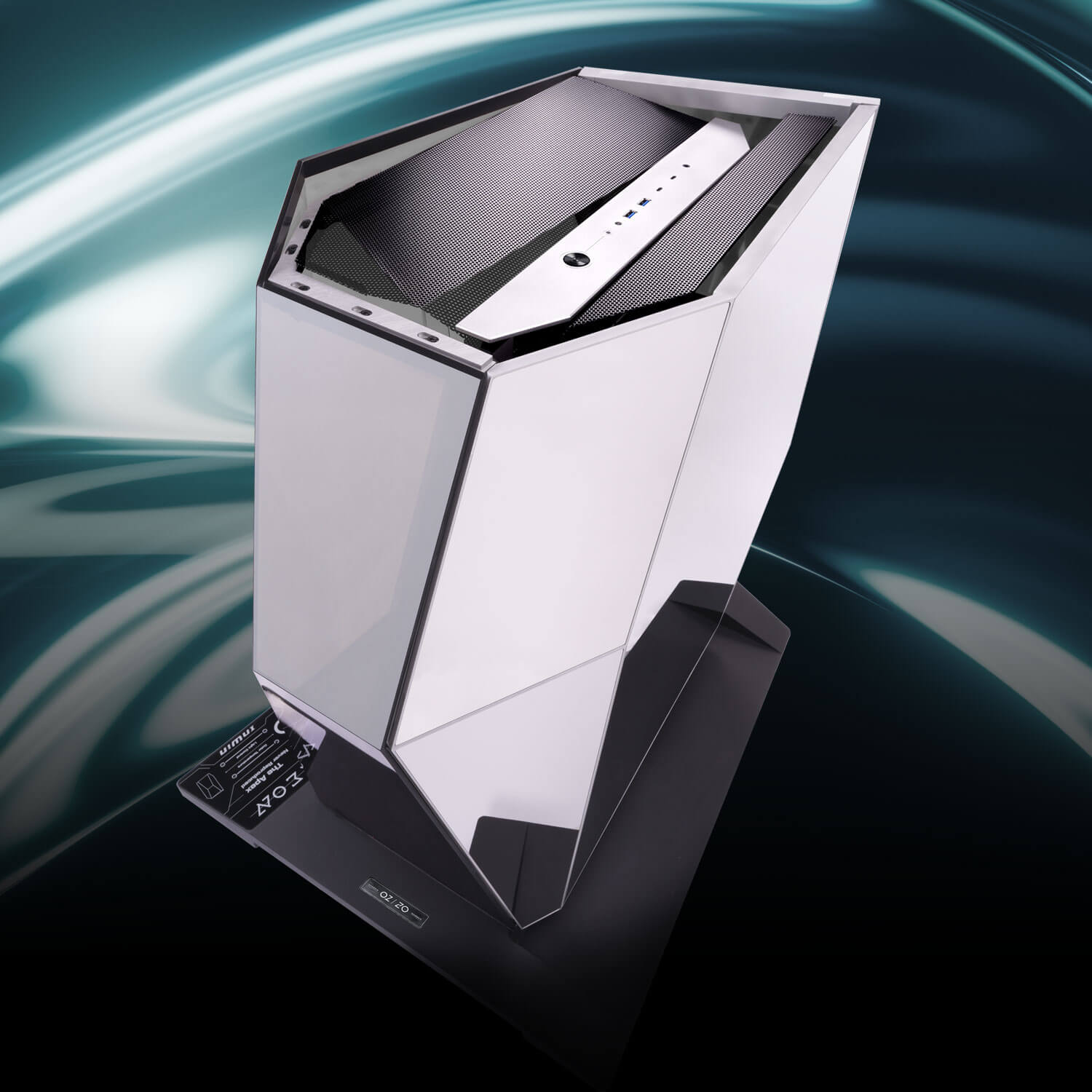 迎广 InWin AEON 第12代 Signature 系列电脑机箱，融合几何造型、不锈钢工艺与未来设计美学