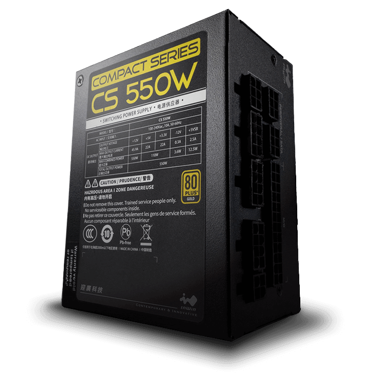 迎广科技 迎广 进击的猛兽 CS-550W是一款高品质的SFX电源,与业界相同体积产品相比具有更高的输出,符合80PLUS® 金牌认证,单组+12V输出设计,满足高阶玩